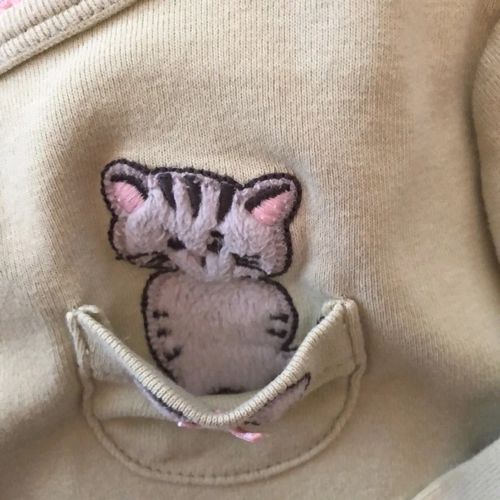 2008 Gymboree Light Green Cat Graphic Long Sleeve Top Size 2T